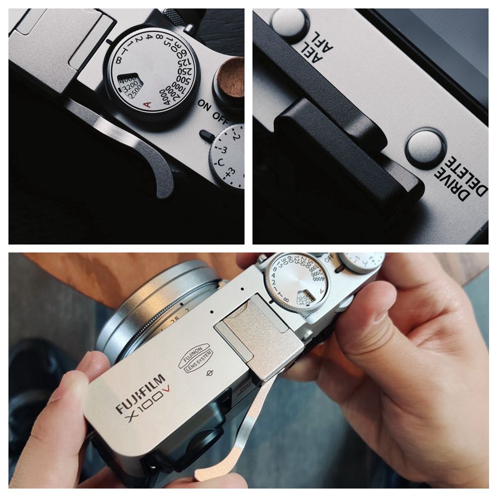 Hotwav Tablet Accessories - Thumb UP รองเท้าร้อนโลหะแบบพับได้/จับสำหรับ Fujifilm X100V X100VI