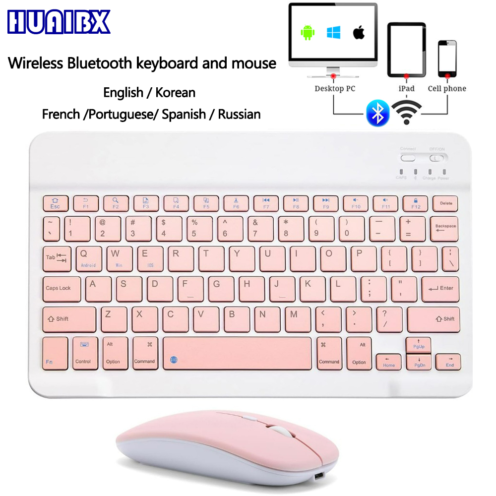 Tablet Accessories Samsung - 10 นิ้วคีย์บอร์ดไร้สายบลูทูธมินิสำหรับไอแพดโทรศัพท์แท็บเล็ตคีย์บอร์ดบลูทูธแบบพกพาและเมาส์สำหรับซัมซุง เสี่ยวมี่ แอนดรอยด์