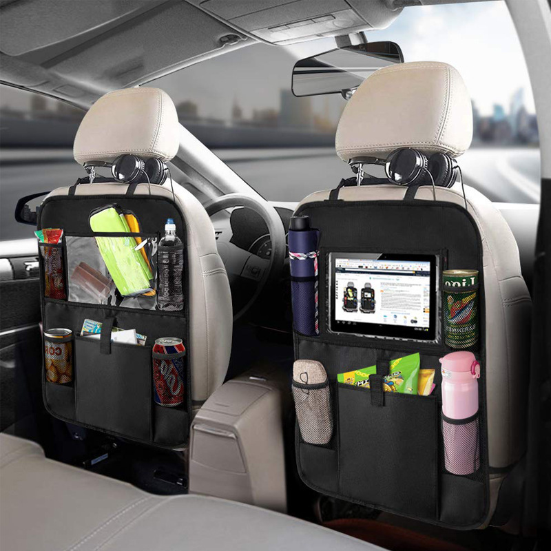 Tablet And Accessories Bag - รถ Backseat Organizer พร้อมหน้าจอสัมผัสผู้ถือแท็บเล็ต Auto Storage
