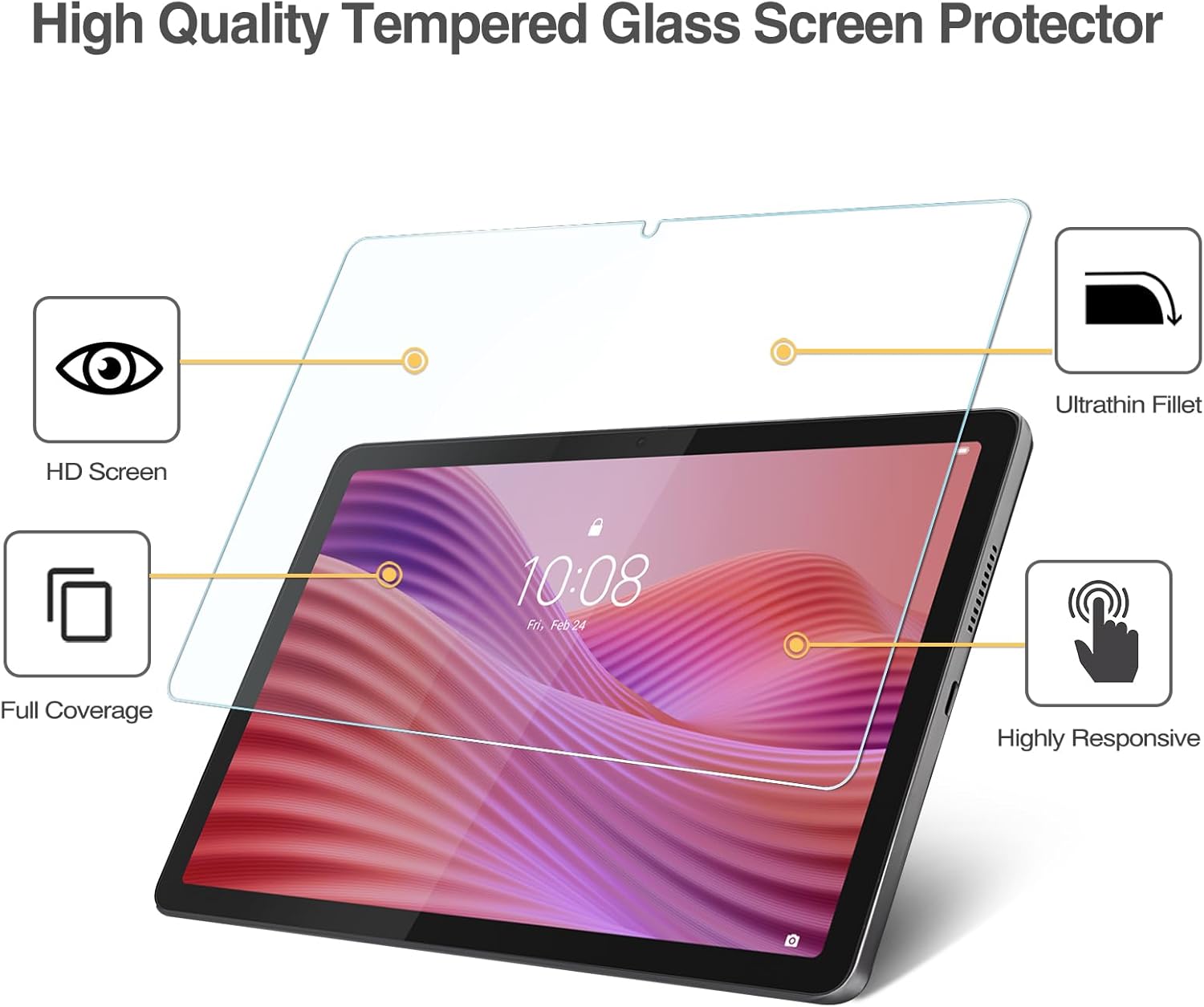 1 PCS 9H กระจกนิรภัยป้องกันหน้ - Temu Tablet Accessories บทวิจารณ์และราคา