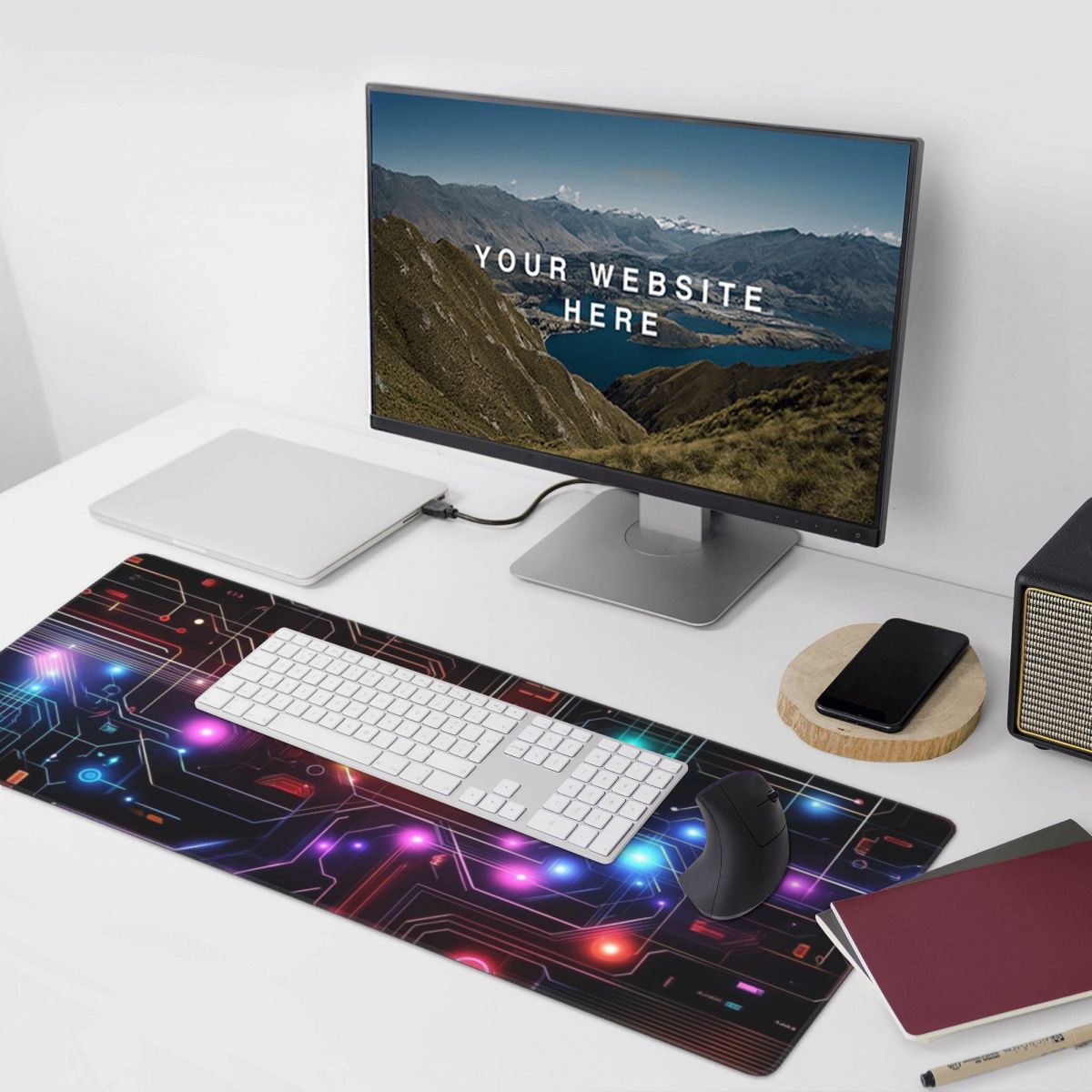 แผ่นรองเมาส์ขนาดใหญ่แบบวงจรไฮเ - Office Table Accessories Unique บทวิจารณ์และราคา
