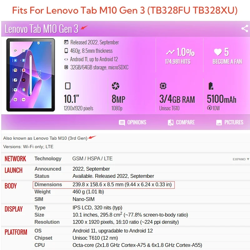 คาปาสำหรับเลอโนโวแท็บ M10 รุ่น - Lenovo Tablet M10 Accessories บทวิจารณ์และราคา
