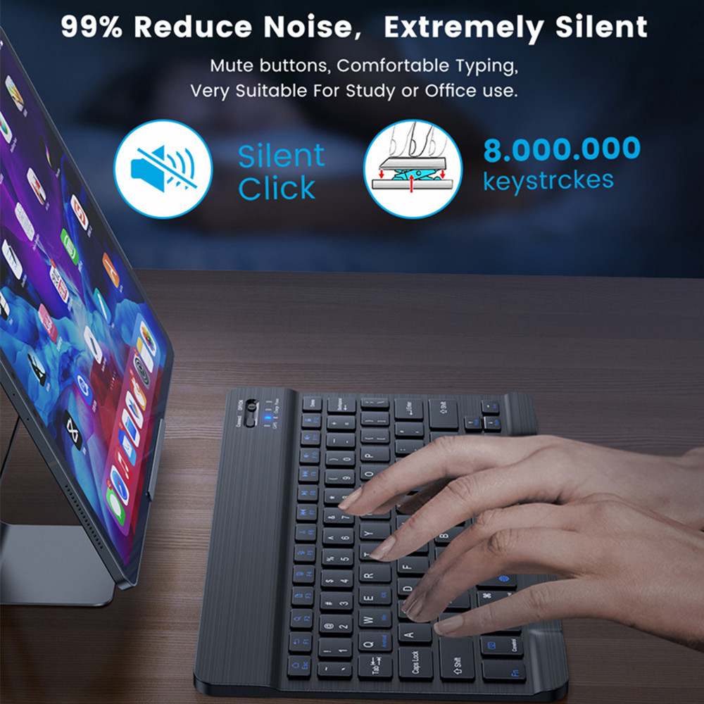 10 นิ้วคีย์บอร์ดไร้สายบลูทูธมิ - Tablet Accessories Samsung บทวิจารณ์และราคา