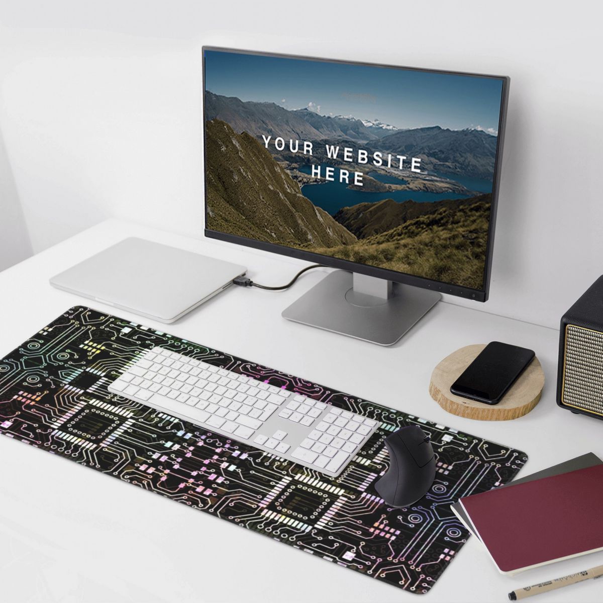 แผ่นรองเมาส์ขนาดใหญ่แบบวงจรไฮเ - Office Table Accessories Unique บทวิจารณ์และราคา