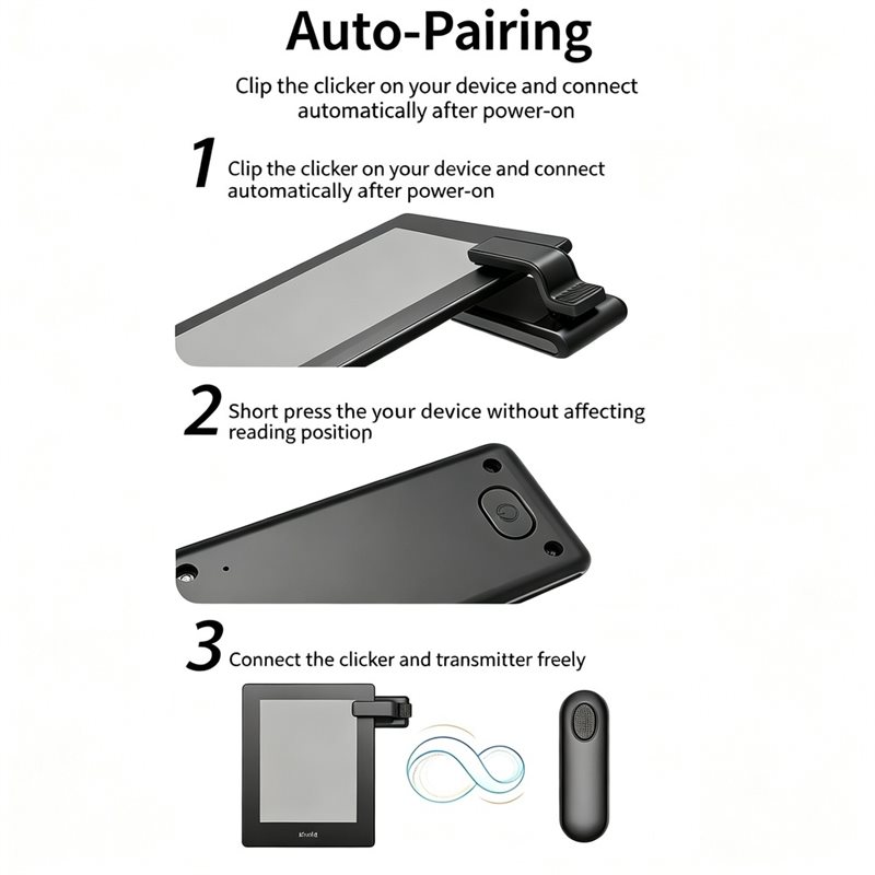 DTB7 คลิปออนบลูทูธเพจเทิร์นเนอ - Tablet Reading Accessories บทวิจารณ์และราคา