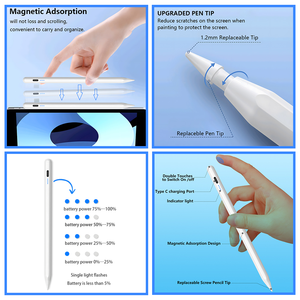 ปากกาสไตลัสสำหรับ iPad ปี 2025 - Tablet Accessories Kids บทวิจารณ์และราคา