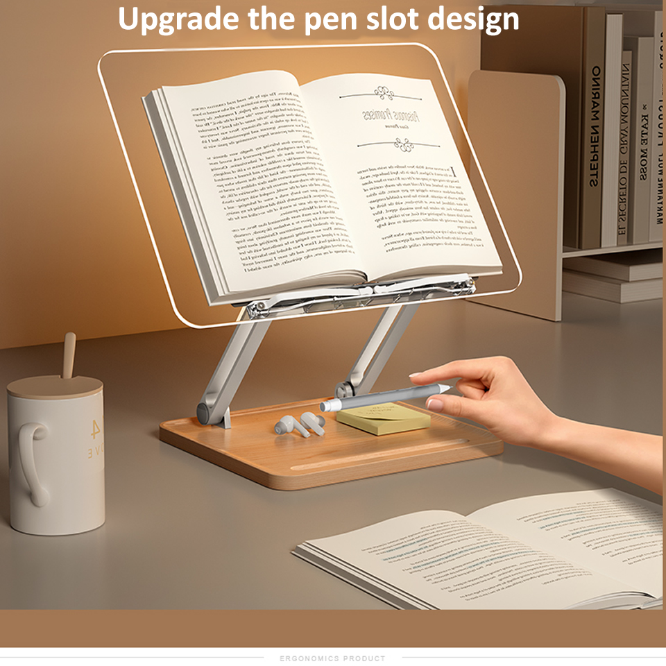 แท่นอ่านหนังสือไม้พร้อมไฟอะคริ - Laptop Tablet Accessories บทวิจารณ์และราคา