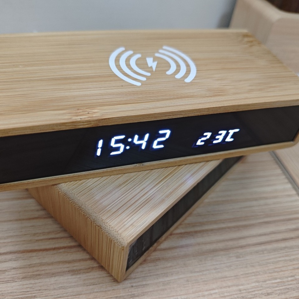 นาฬิกาดิจิตอลไม้ไผ่อเนกประสงค์ - Office Table Accessories Unique บทวิจารณ์และราคา